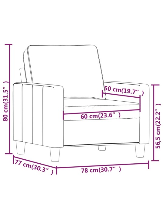 Křeslo vínové 60 cm textil