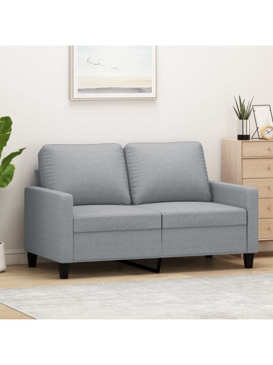 2místná pohovka světle šedá 120 cm textil