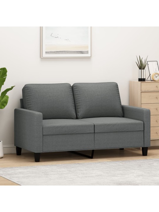 2místná pohovka tmavě šedá 120 cm textil