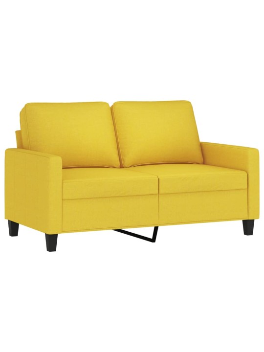 2místná pohovka světle žlutá 120 cm textil