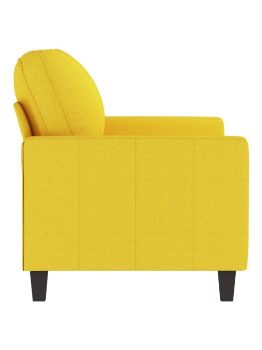 2místná pohovka světle žlutá 120 cm textil