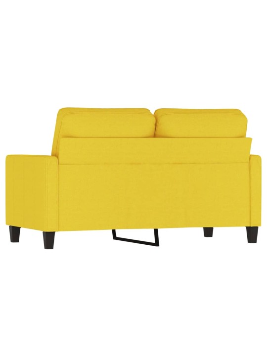 2místná pohovka světle žlutá 120 cm textil