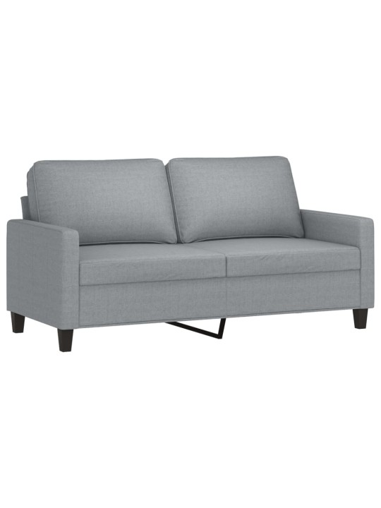 2místná pohovka světle šedá 140 cm textil