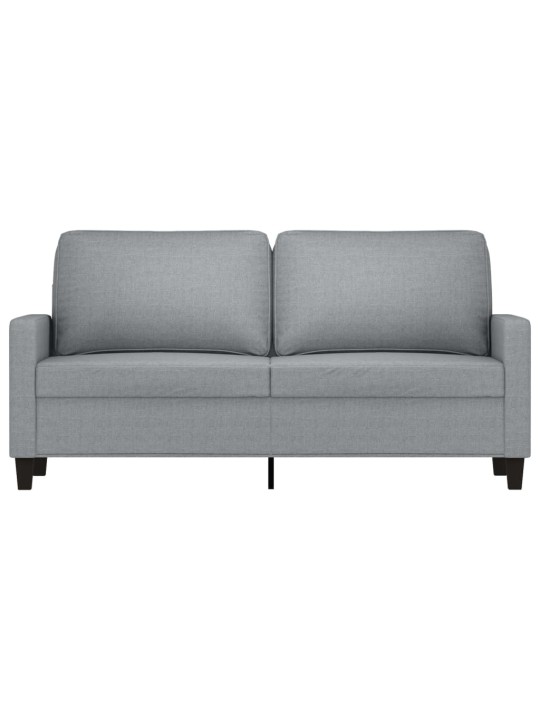 2místná pohovka světle šedá 140 cm textil