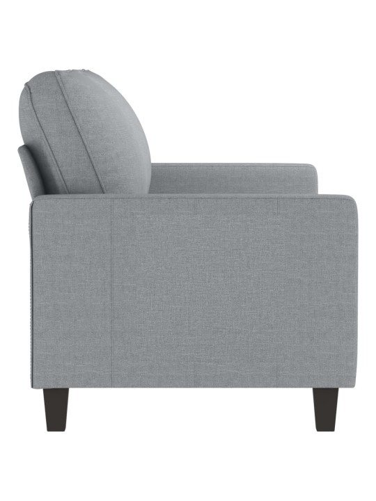 2místná pohovka světle šedá 140 cm textil