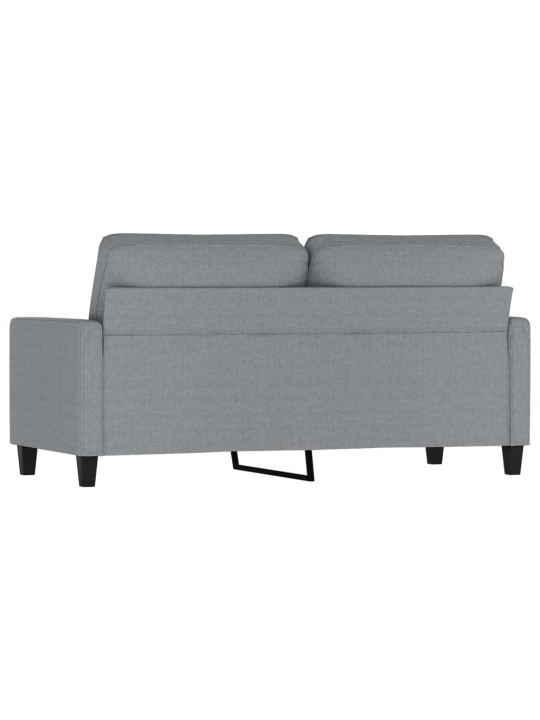 2místná pohovka světle šedá 140 cm textil