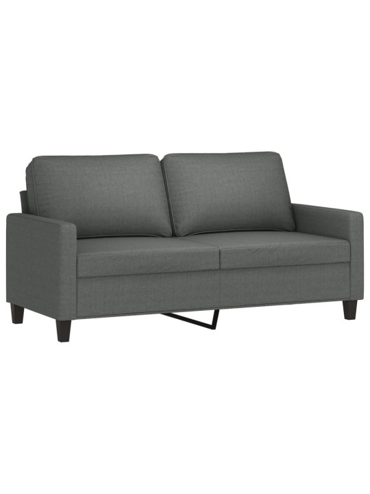 2místná pohovka tmavě šedá 140 cm textil