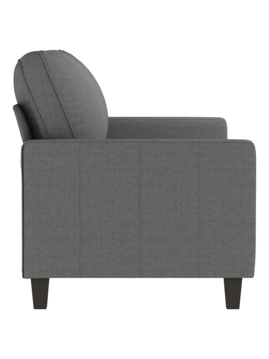 2místná pohovka tmavě šedá 140 cm textil