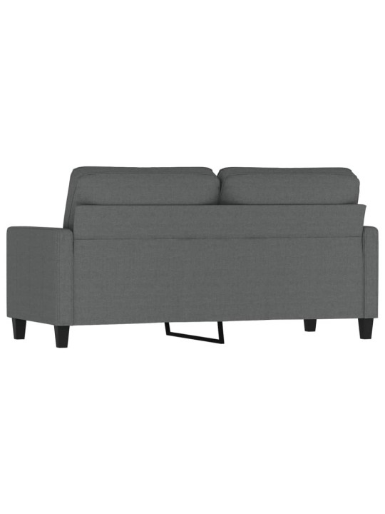 2místná pohovka tmavě šedá 140 cm textil