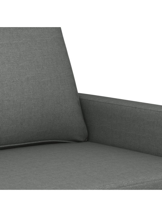 2místná pohovka tmavě šedá 140 cm textil