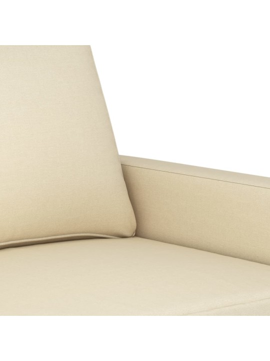2místná pohovka krémová 140 cm textil