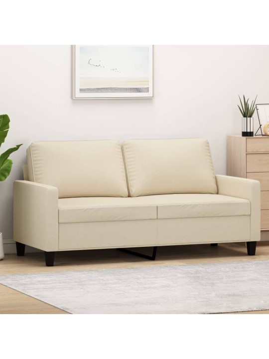 2místná pohovka krémová 140 cm textil