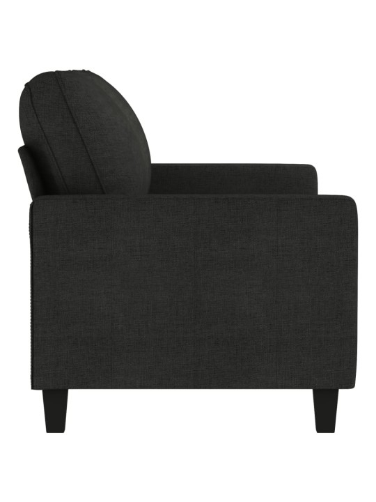 2místná pohovka černá 140 cm textil