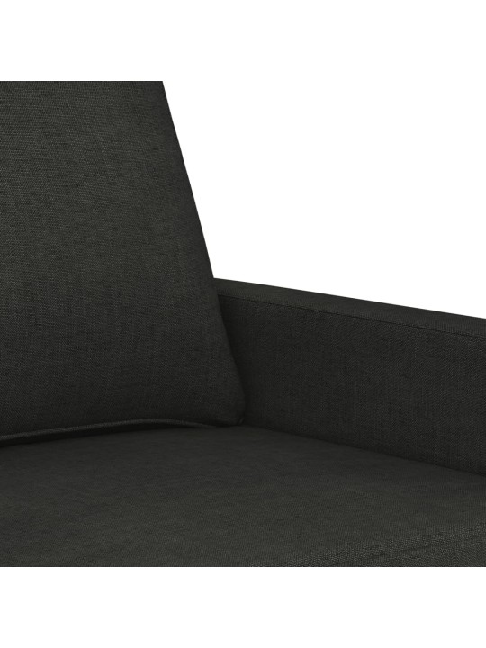 2místná pohovka černá 140 cm textil