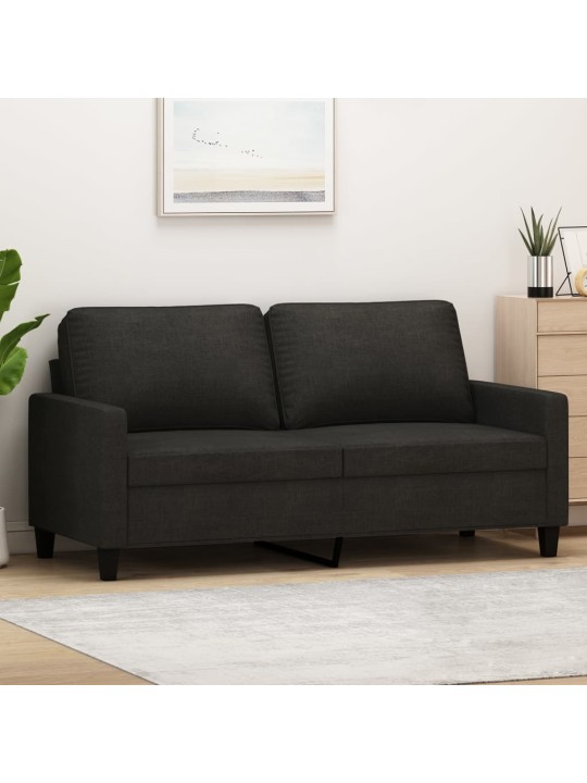 2místná pohovka černá 140 cm textil