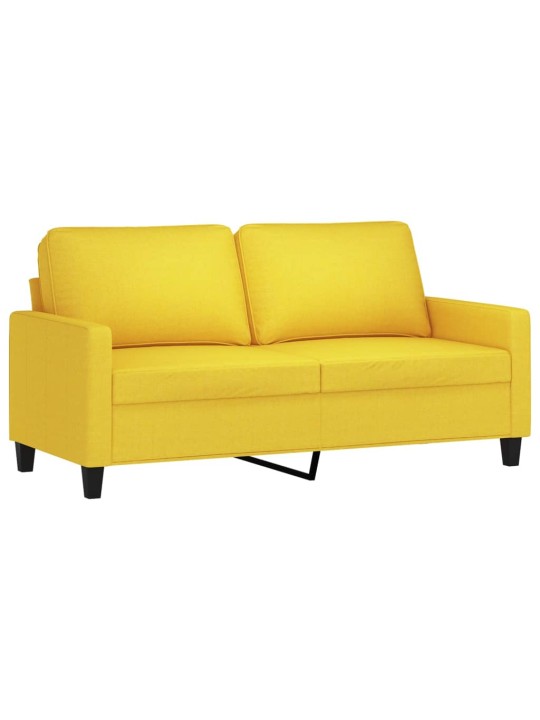 2místná pohovka světle žlutá 140 cm textil