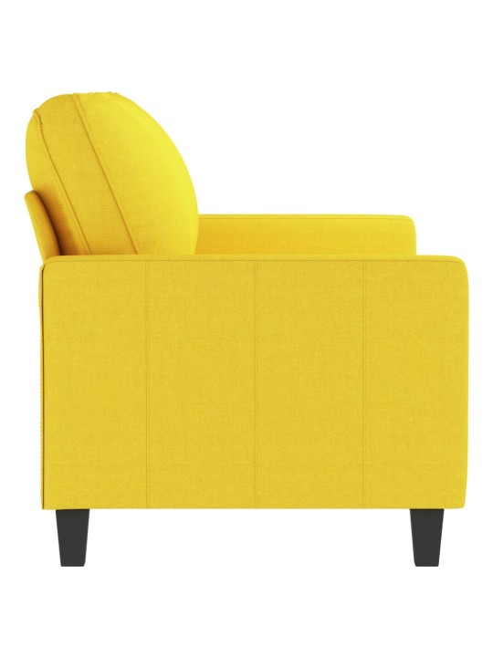 2místná pohovka světle žlutá 140 cm textil