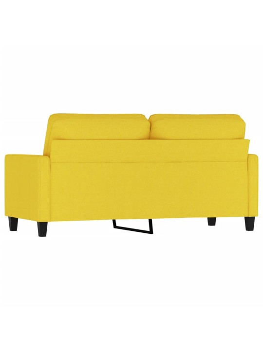 2místná pohovka světle žlutá 140 cm textil