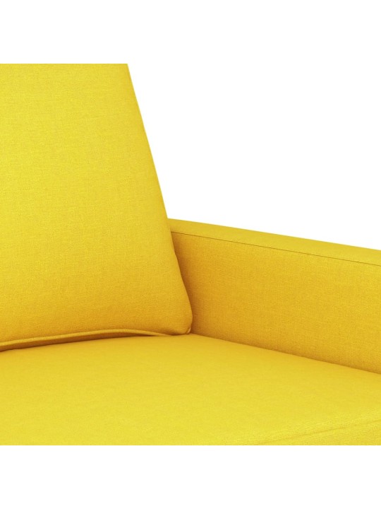 2místná pohovka světle žlutá 140 cm textil