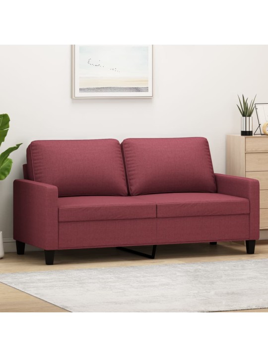 2místná pohovka vínová 140 cm textil