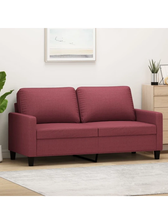 2místná pohovka vínová 140 cm textil