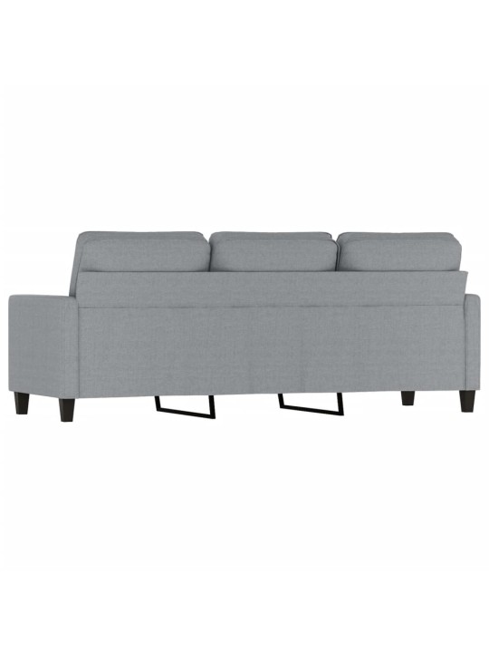 3místná pohovka světle šedá 180 cm textil