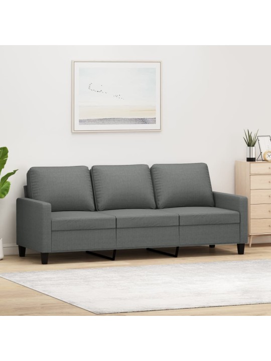 3místná pohovka tmavě šedá 180 cm textil