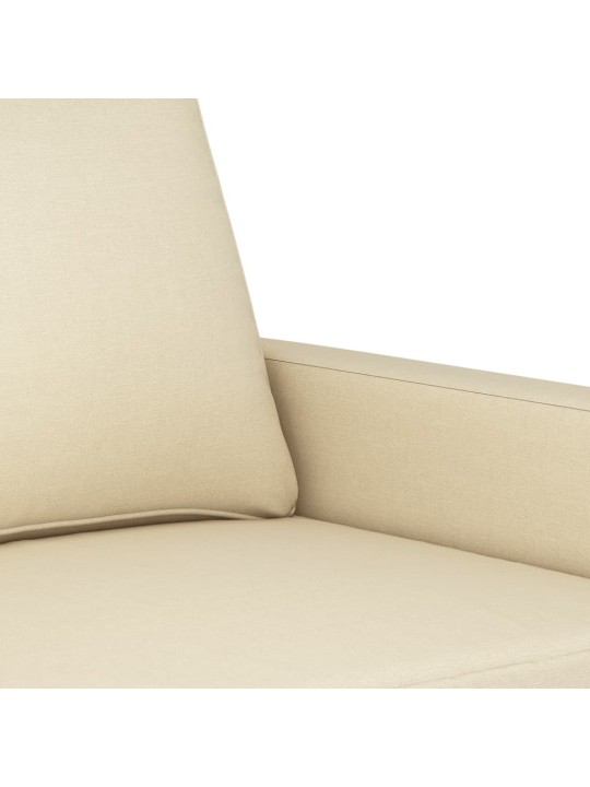 3místná pohovka krémová 180 cm textil