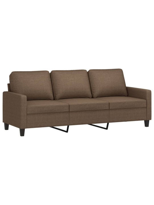 3místná pohovka hnědá 180 cm textil