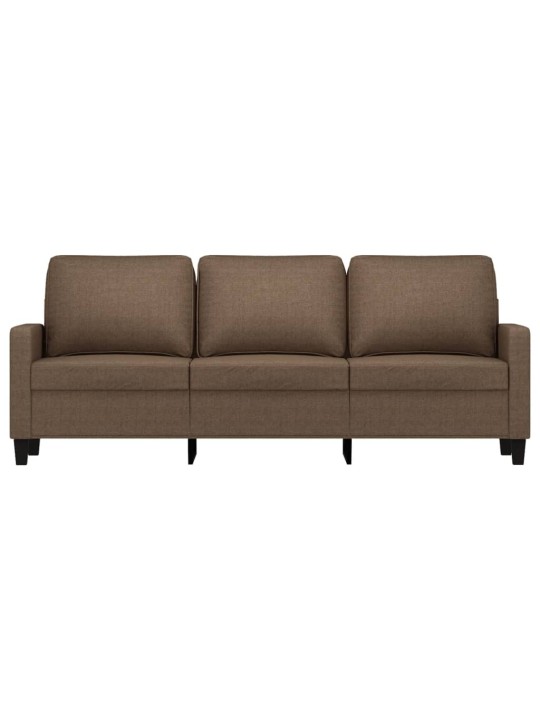 3místná pohovka hnědá 180 cm textil