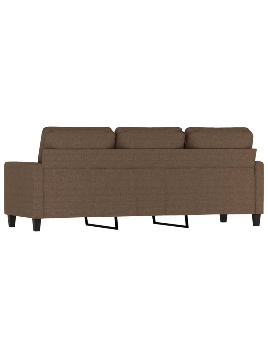 3místná pohovka hnědá 180 cm textil