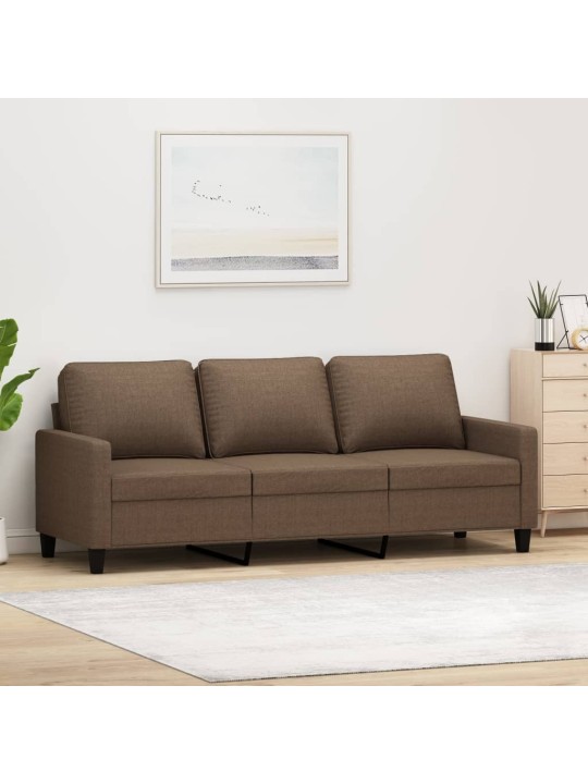 3místná pohovka hnědá 180 cm textil