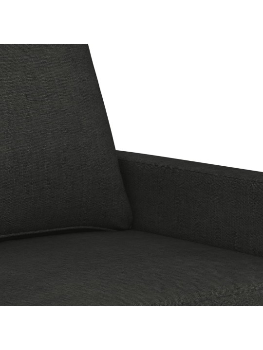 3místná pohovka černá 180 cm textil