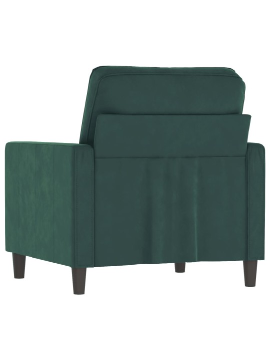 Křeslo tmavě zelené 60 cm samet
