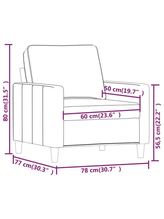 Křeslo vínové 60 cm samet