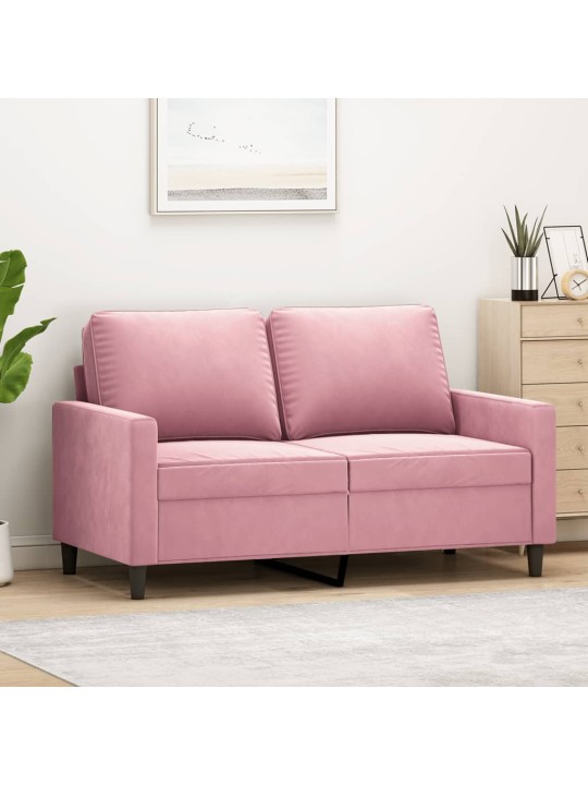 2místná pohovka růžová 120 cm samet