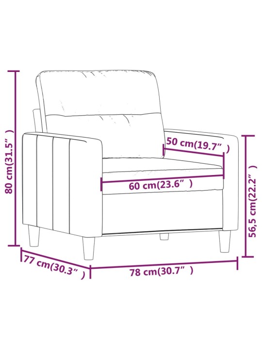 Křeslo světle žluté 60 cm textil