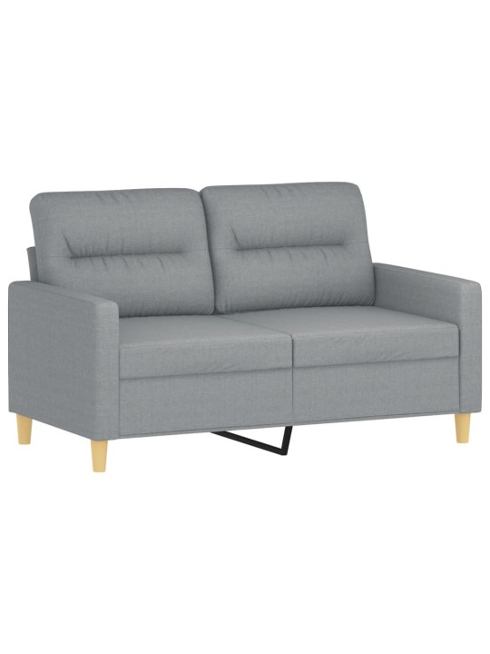 2místná pohovka světle šedá 120 cm textil