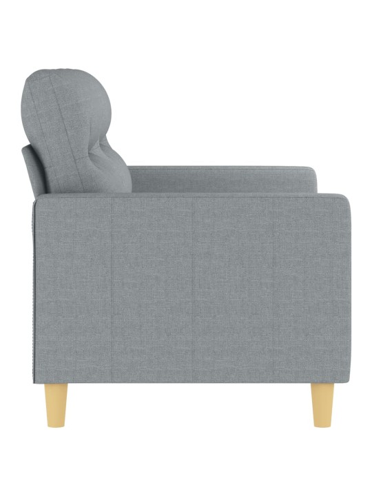 2místná pohovka světle šedá 120 cm textil