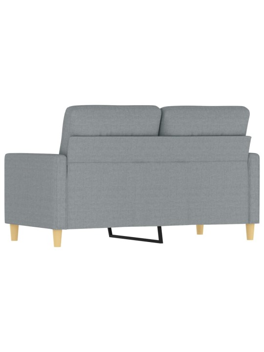 2místná pohovka světle šedá 120 cm textil