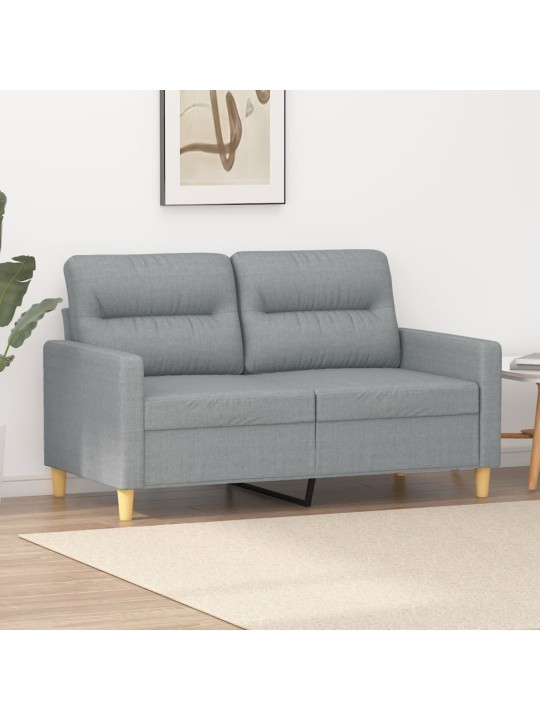 2místná pohovka světle šedá 120 cm textil