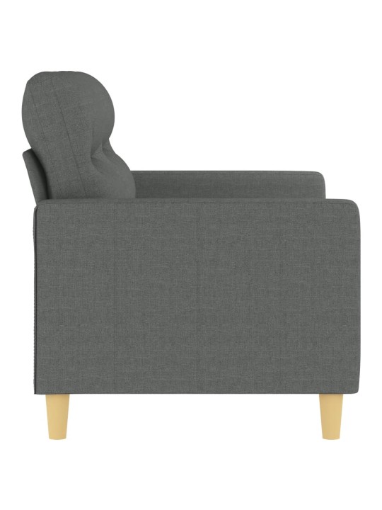 2místná pohovka tmavě šedá 120 cm textil