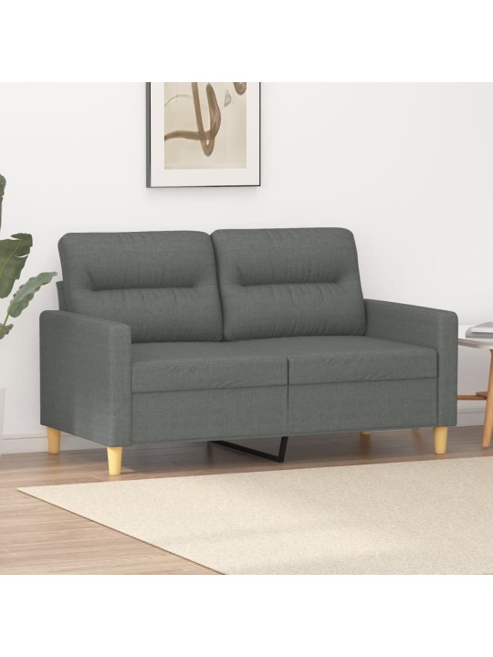 2místná pohovka tmavě šedá 120 cm textil