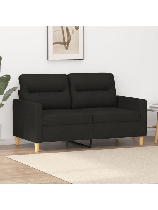 2místná pohovka černá 120 cm textil