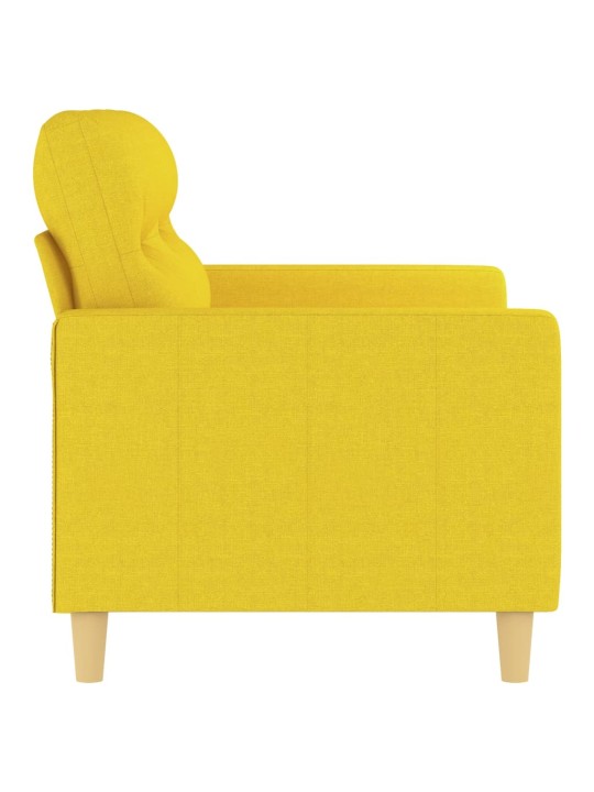 2místná pohovka světle žlutá 120 cm textil