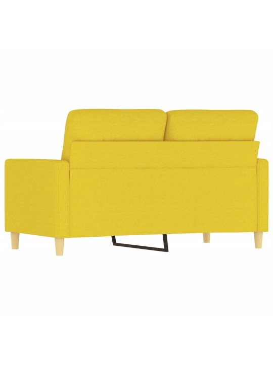 2místná pohovka světle žlutá 120 cm textil