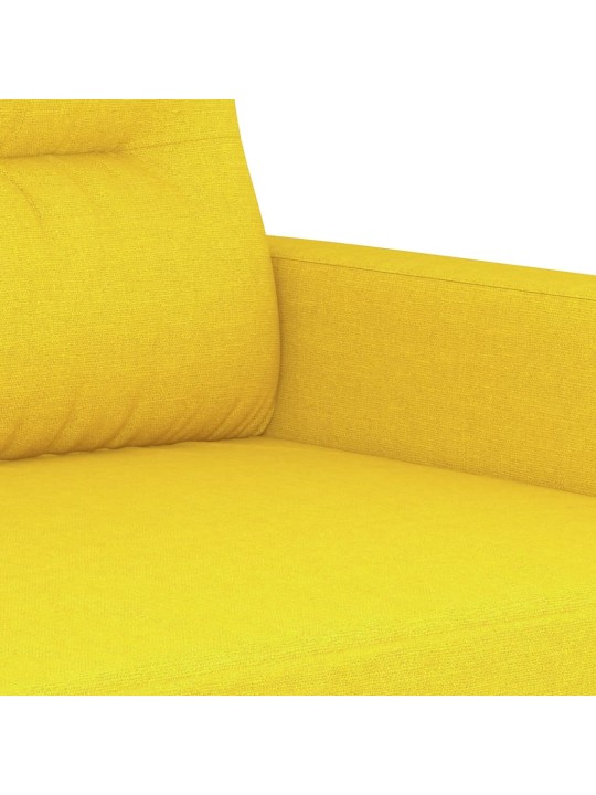 2místná pohovka světle žlutá 120 cm textil