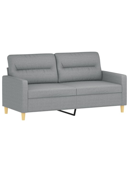 2místná pohovka světle šedá 140 cm textil