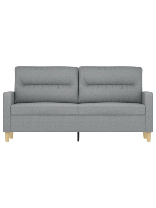2místná pohovka světle šedá 140 cm textil