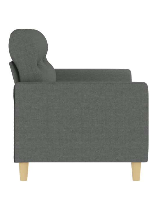 2místná pohovka tmavě šedá 140 cm textil